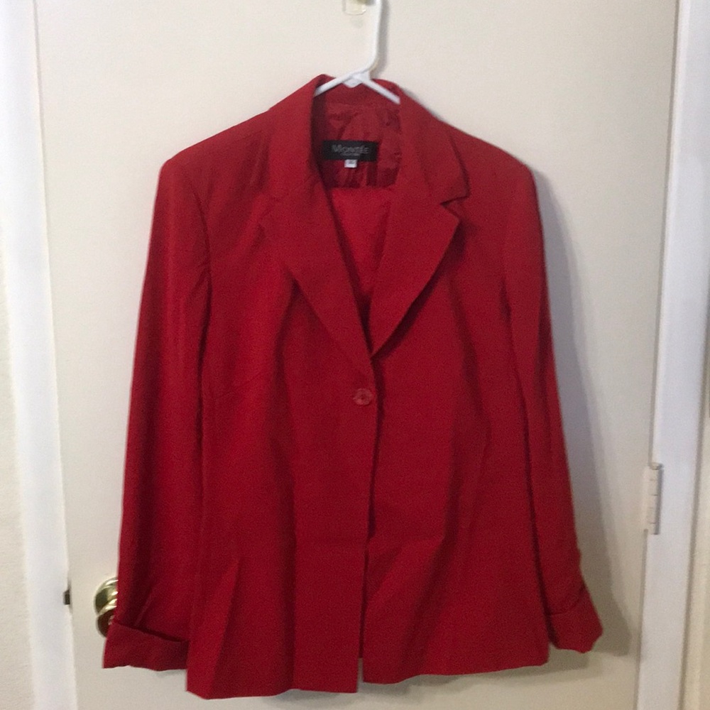 Montee red pant suit 14